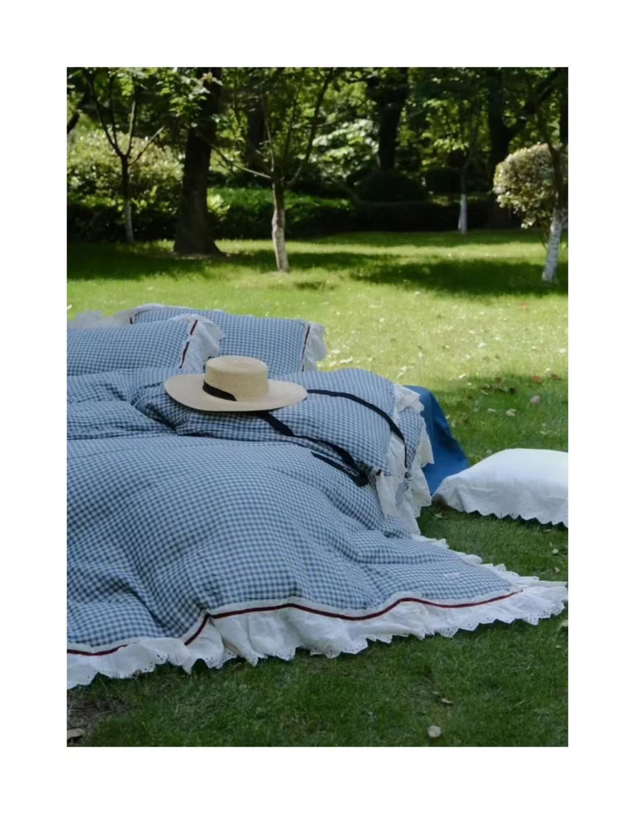 Southern French Estate · French Countryside Romantic Large Lace Cotton Double Layer Crepe High-End